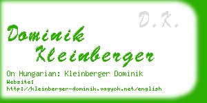 dominik kleinberger business card